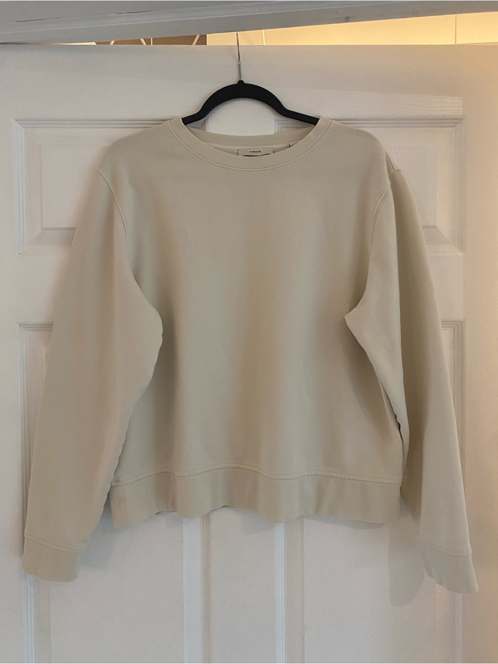 Vince Scoopneck Sweater in Light Cream